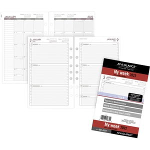 At-A-Glance 2024 Weekly Planner Refill, Loose-Leaf, Desk Size, 5 1/2" x 8 1/2"