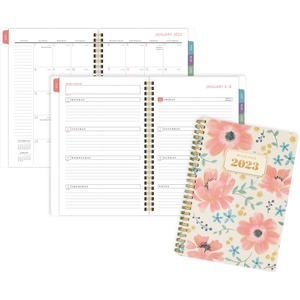 At-A-Glance BADGE City of Hope 2024 Weekly Monthly Planner, Floral, Small, 5 1/2" x 8 1/2"
