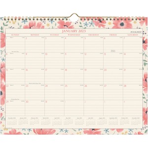 At-A-Glance BADGE City of Hope 2024 Monthly Wall Calendar, Floral, Medium, 15" x 12"