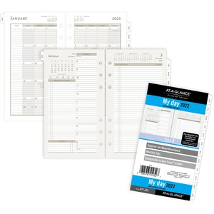 At-A-Glance 2024 Daily Monthly Planner Two Page Per Day Refill, Loose-Leaf, Portable Size