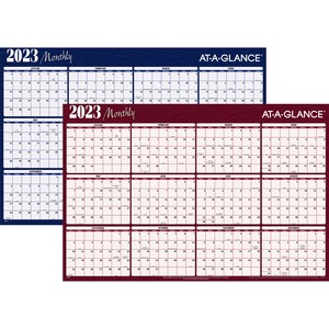 At-A-Glance Horizontal Reversible Erasable Wall Calendar