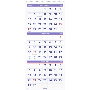 At-A-Glance 3-Month Reference Vertical Wall Calendar