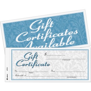 Adams Two-part Carbonless Gift Certificates