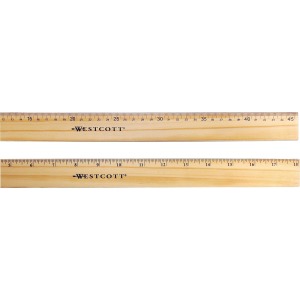 Westcott Flexible Wood/Brass Edge Ruler