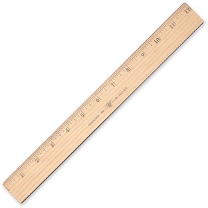 Westcott 12" Dual-Sided Inches/Metric Wood Ruler