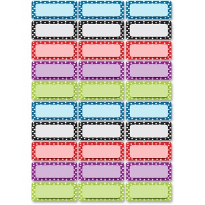 Ashley Dry Erase Dotted Nameplate Magnets