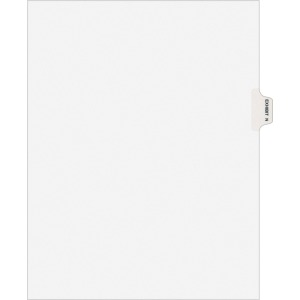 Avery Side-Tab Legal Exhibit Index Dividers