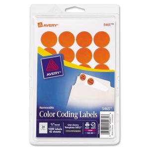 Avery® 3/4" Round Removable Color Coding Labels