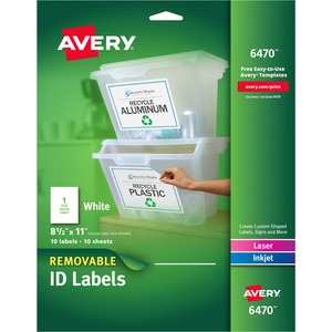 Avery® Removable I.D. Laser/Inkjet Labels