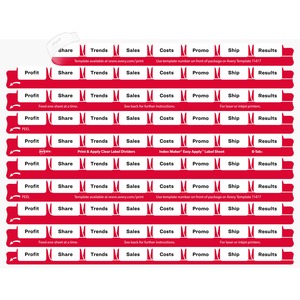 Avery® 8 Tab Easy Print & Apply Clear Label Sheet Refills (11226)