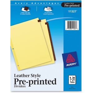 Avery® Preprinted Tab Dividers - Clear Reinforced Edge