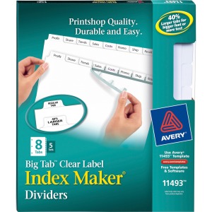 Avery® Big Tab Index Maker Index Divider