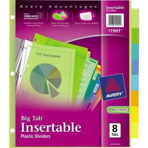 Avery® Big Tab Insertable Plastic Dividers