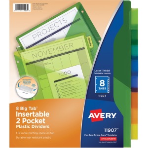 Avery® Big Tab Insertable 2-Pocket Dividers
