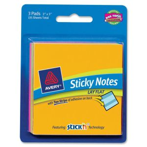 Avery Lay Flat 3x3 Sticky Notes