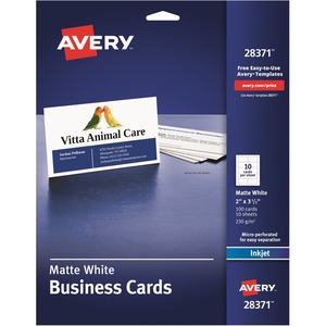 Avery® Printable Business Cards with SureFeed