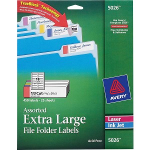 Avery® Extra-Large File Folder Labels