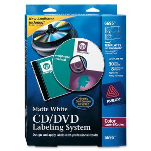 Avery Matte White CD/DVD Design Kit