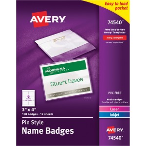 Avery® Pin-Style Name Badges