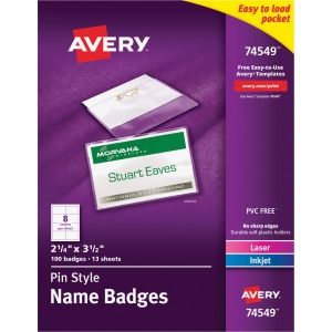 Avery® Pin-Style Name Badges