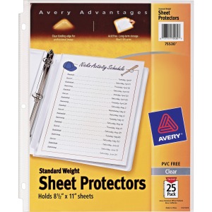 Avery® Standard-Weight Sheet Protectors