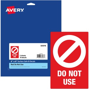 Avery® Surface Safe DO NOT USE Table & Chair Decals