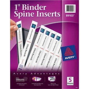 Avery® Binder Spine Inserts