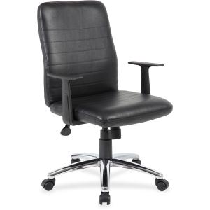 Boss B431-BK Retro Task Chair with Black T-Arms