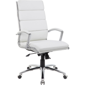 Boss Executive CaressoftPlus Chair with Metal Chrome Finish