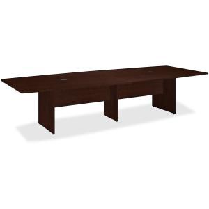Bush Business Furniture 120L x 48W Boat Top Conference Table - Mocha Cherry