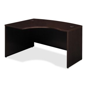 Bush Business Furniture Series C 60W x 43D LH L-Bow Desk Shell in Mocha Cherry