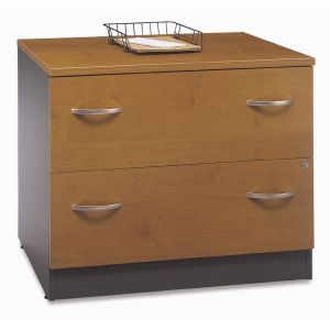 Bush Business Furniture Series C36W 2 Drawer Lateral File - Assembled in Natural Cherry