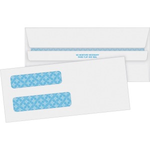 Business Source Double Window No. 8-5/8 Check Envelopes