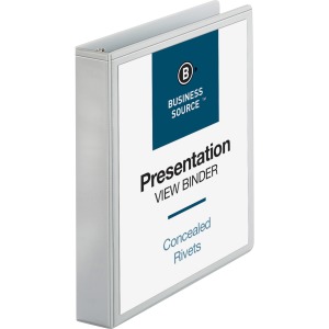 Business Source Standard View Round Ring Binder