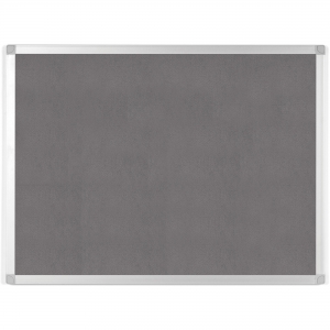 Bi-silque Ayda Fabric 36"W Bulletin Board