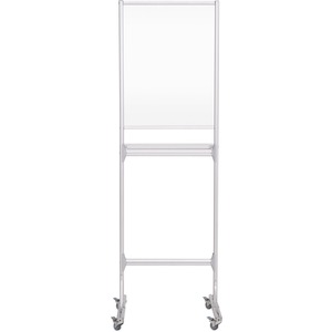 Bi-silque Mobile Glass Panel Divider w/Passthrough