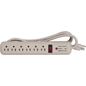 Compucessory 6-Outlet Strip Office Surge Protector