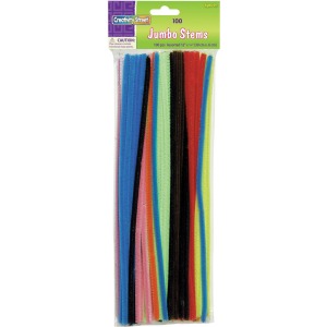 Creativity Street Jumbo Stems, Assorted, 12 X 6 Mm, 100 Pieces