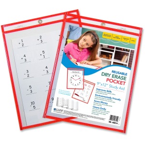 C-Line Reusable Dry Erase Pocket - Study Aid