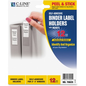 C-Line Self-Adhesive Binder Label Holders