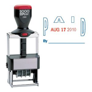 COSCO ClassiX Self-Inking PAID Message/Date Stamp