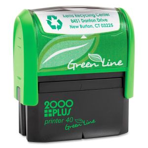 COSCO 2000 Plus Green Line Self-inking Stamp