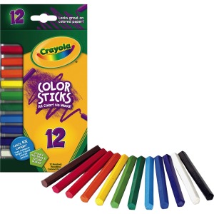 Crayola 12 Color Sticks Woodless Colored Pencils