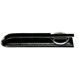 Dacasso Crocodile Embossed Black Leather Library Set