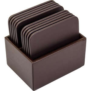 Dacasso Leatherette Square Coaster Set