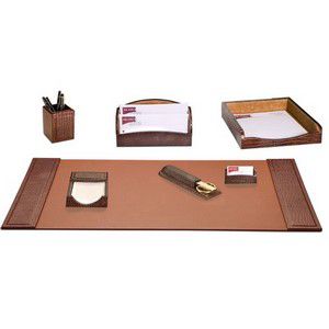 Dacasso Embossed Leather Desk Set