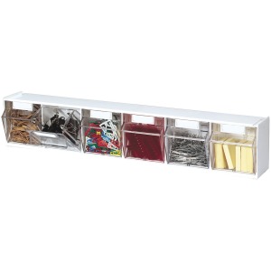 Deflecto Tilt Bin Interlocking Multi-Bin Storage Organizer