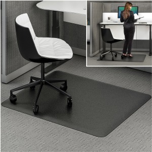 Deflecto Ergonomic Sit-Stand Chair Mat for Multi-surface