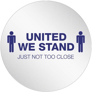 Deflecto StandSafe 20" Personal Spacing Disks-United We Stand