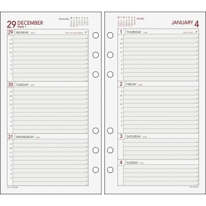 Day Runner 2-page-per-week Weekly Planner Refill Pages